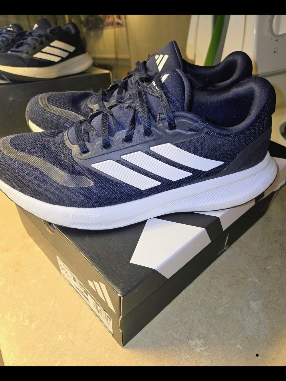 adidas Navy Sneakers with Teal Accent